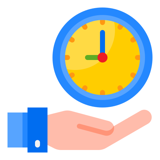 Clock to show fast laundry service