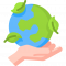 Hand globe to show eco friendly laundry services